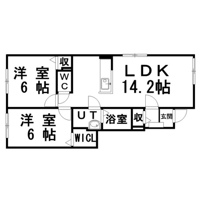 BON GRACE II(2LDK/1階)の間取り写真