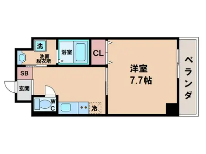 エクセル沢之町(1K/1階)の間取り写真
