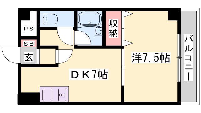 アルコ・ラ・カーサ佃町(1DK/2階)の間取り写真