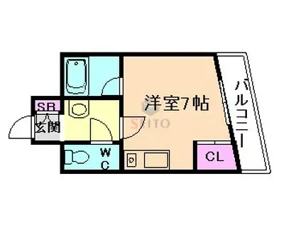 ふぁみーるYOTSUYA(ワンルーム/3階)の間取り写真