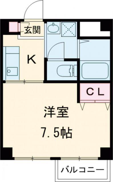 サンワプラザ福崎S(1K/3階)の間取り写真