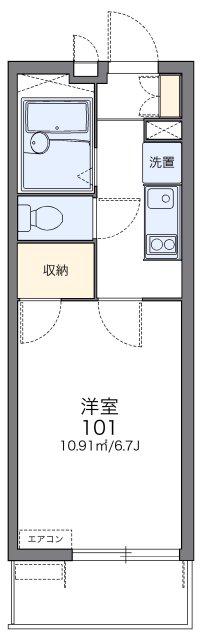 レオパレスコモディタ(1K/2階)の間取り写真