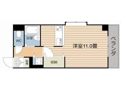 エスタディオ鴨池(ワンルーム/3階)の間取り写真