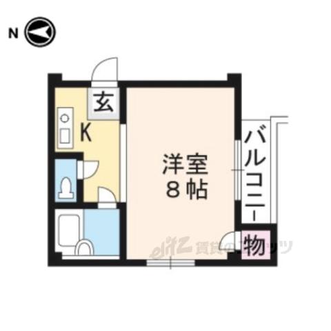 PINE TREE(1K/2階)の間取り写真