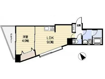 GRACIA YOKOHAMA(1LDK/2階)の間取り写真