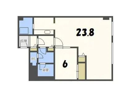 ブランジェミス(1LDK/6階)の間取り写真