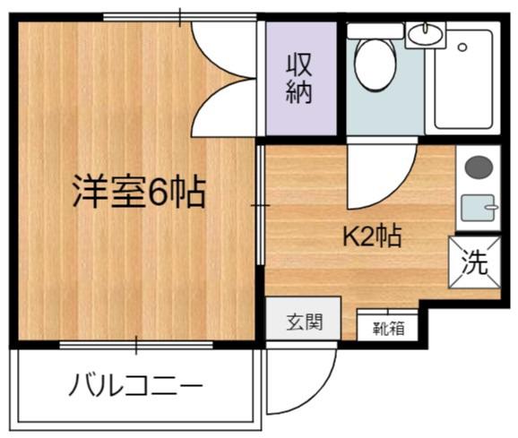 コーポサニー(1K/1階)の間取り写真