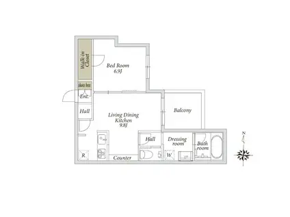 ロハス・ビレッジ(1LDK/3階)の間取り写真