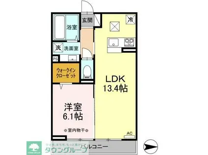 グランメール(1LDK/2階)の間取り写真