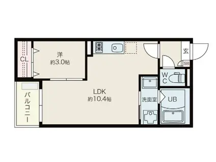 JACK YAMAGUCHII(1LDK/1階)の間取り写真