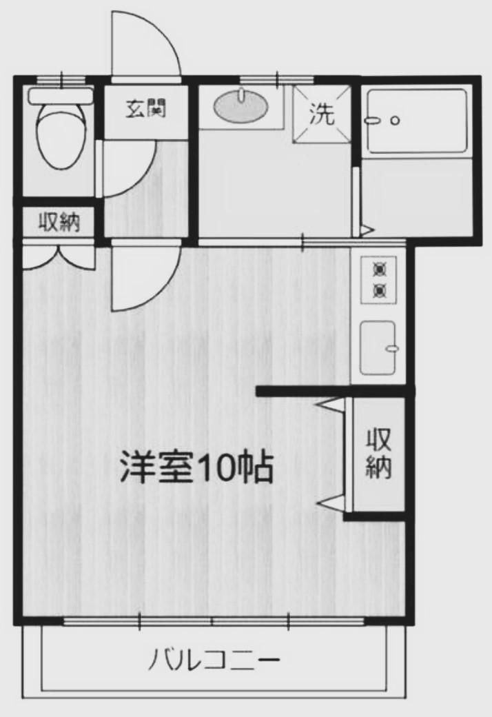 コーポラスエコー(ワンルーム/2階)の間取り写真