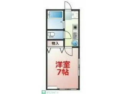 E・スタイリオ小田原(1K/2階)の間取り写真