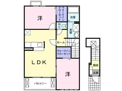 サンリットIII(2LDK/2階)の間取り写真