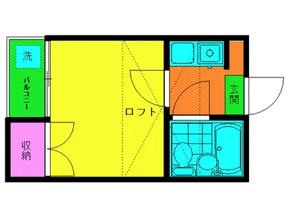 レオパレス西小山(1K/2階)の間取り写真
