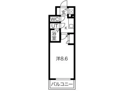 サムティ阿波座BELSIA(1K/13階)の間取り写真