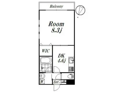 ラ メゾン フロフォンス(1DK/1階)の間取り写真