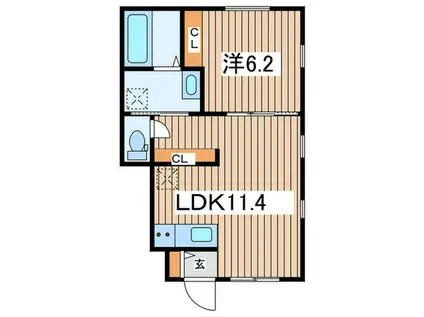 グランメゾン鎌倉岡本(1LDK/1階)の間取り写真