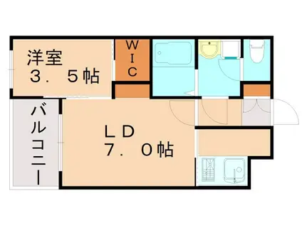 リアンレガーロ井尻駅前壱番館(1LDK/5階)の間取り写真