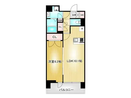 プレサンス丸の内リラティ(1LDK/12階)の間取り写真