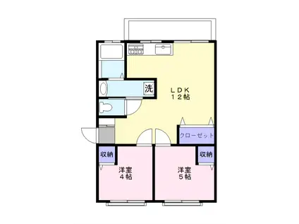第2ミネマンション(2DK/2階)の間取り写真