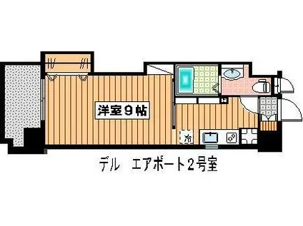 プレステージ・デル・エアポート(1K/10階)の間取り写真