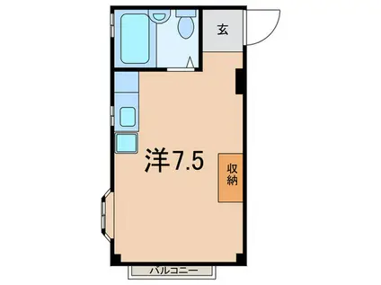 チェリーハイツ(ワンルーム/3階)の間取り写真