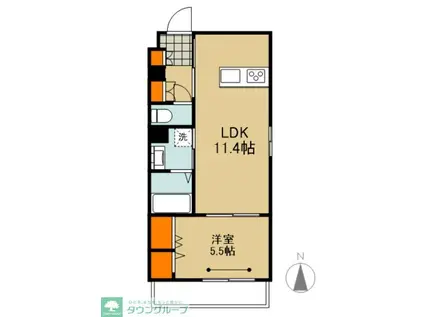 ヘーベルメゾン西葛西 E(1LDK/1階)の間取り写真