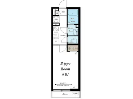 リブリ・シュシュ セッテセブン(1K/3階)の間取り写真