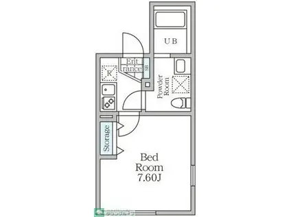 グランヴィル永福町(1K/4階)の間取り写真