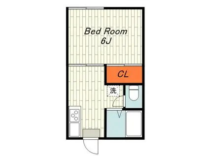 マルマツハイツ(1K/2階)の間取り写真