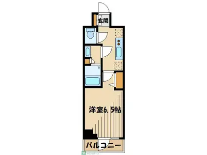 小田急伊勢原駅前マンション(1K/7階)の間取り写真