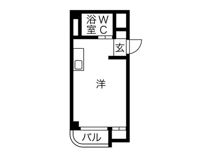 プレアール東加古川(1K/3階)の間取り写真