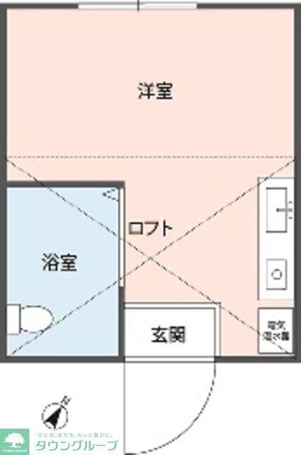 ヴィラー世田谷(ワンルーム/1階)の間取り写真