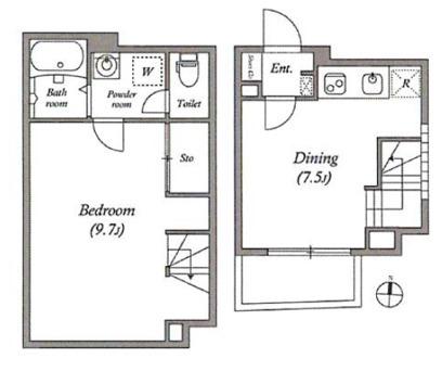LEGALAND西小山 リーガランド西小山(1DK/1階)の間取り写真