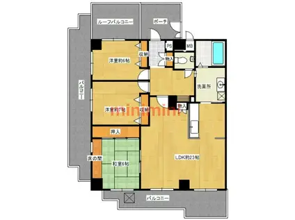 OMBルミエール(4LDK/8階)の間取り写真