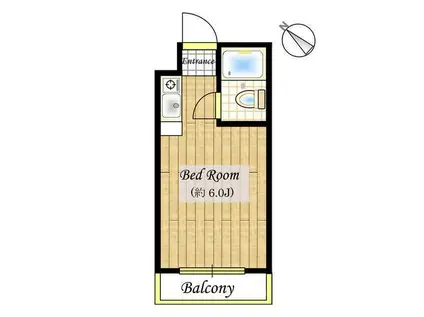 東和プラザAB館(ワンルーム/6階)の間取り写真