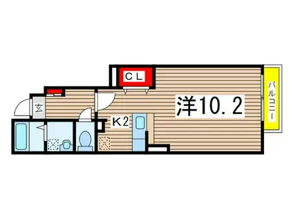 セレシード1番館(1K/1階)の間取り写真