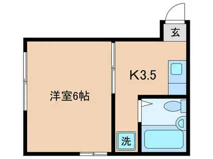 メゾンコモド江戸川橋(1K/1階)の間取り写真