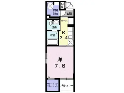 アルドーレ・インプレス(1K/2階)の間取り写真