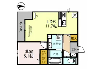 カーサベルシ―(2LDK/1階)の間取り写真