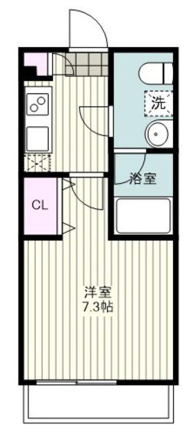 SQUARE TSURUMI VEELKLEURIG(1K/4階)の間取り写真