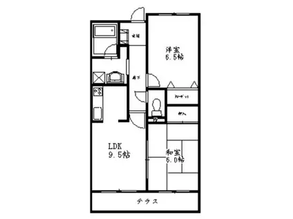 メゾンドソレイユ(2LDK/2階)の間取り写真