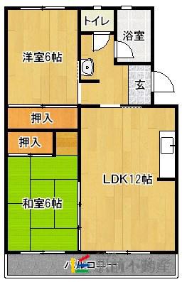 パークサイド井上(2LDK/2階)の間取り写真