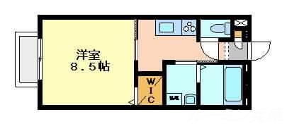 リヴェール(1K/2階)の間取り写真