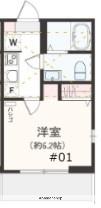 アザーレ・クオン本厚木(1K/2階)の間取り写真