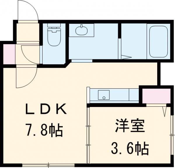 和AIOI(1LDK/2階)の間取り写真