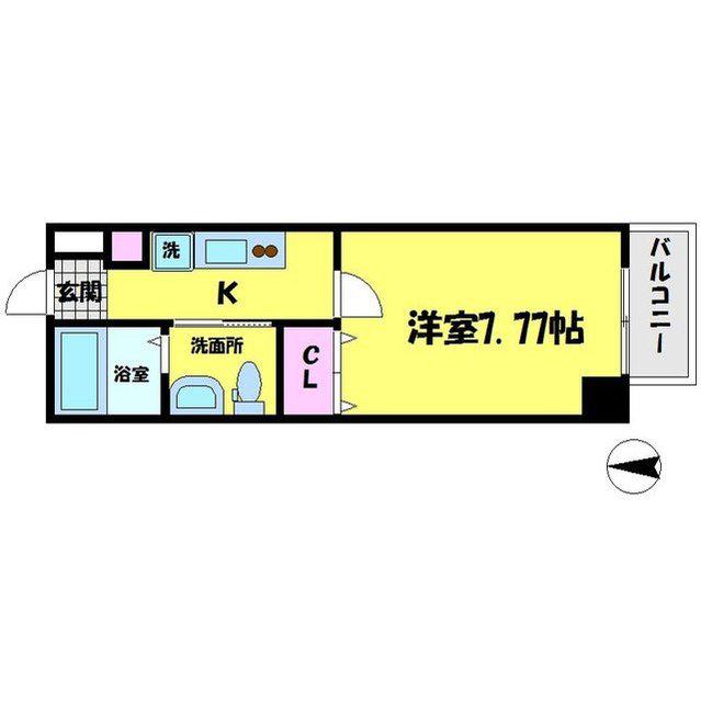 ウインズコート城東中央(1K/5階)の間取り写真