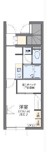 レオパレス北山(1K/1階)の間取り写真