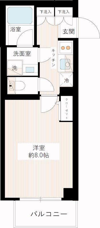 HYS VIGOR 墨田(1K/3階)の間取り写真