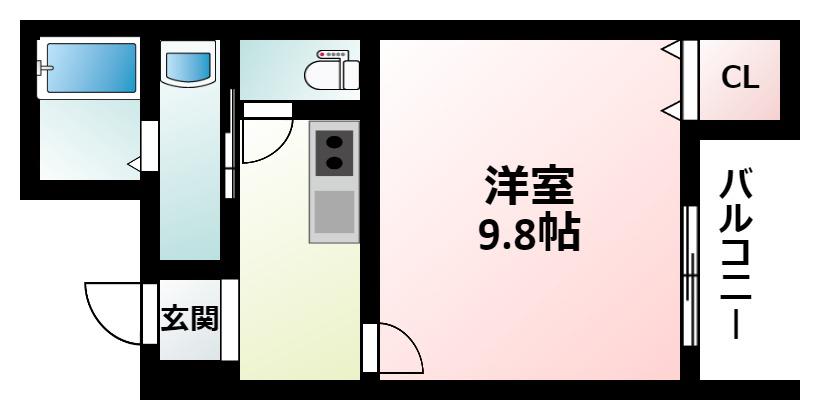 フジパレス江坂VII番館(1K/2階)の間取り写真